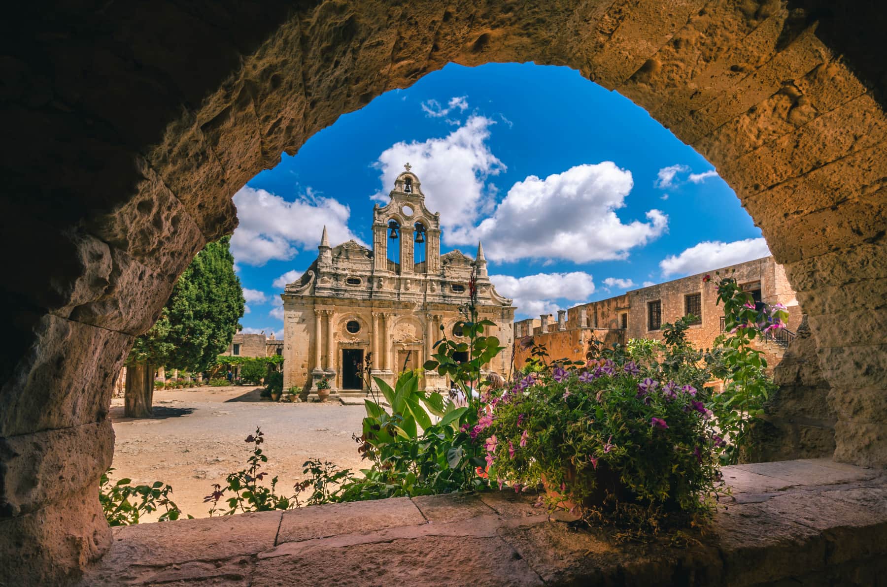 Church of Timios Stavros in Moni Arkadi in Rethymno Crete, Greece