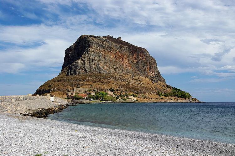 The islet of Monemvasia during the day