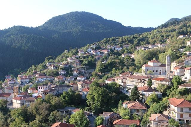 A picturesque village on the slopes of the Arcadian mountains